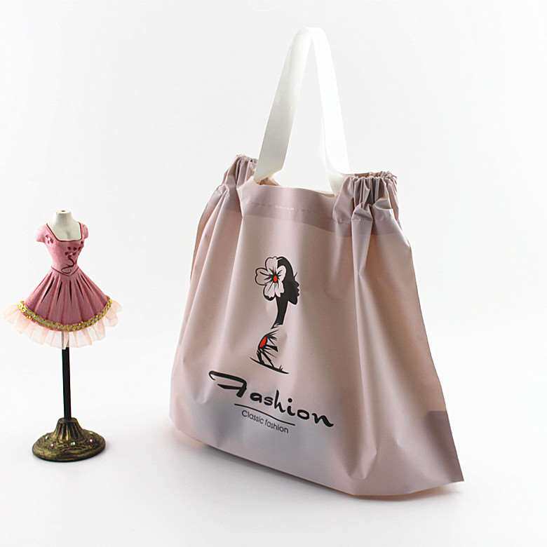 袋子可收收放时尚磨砂手提袋胶袋购物袋吊带塑料袋礼品袋