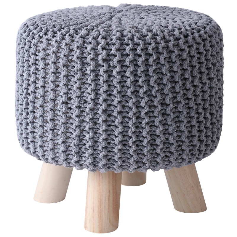 26色全棉编织小坐手工毛线针织小圆儿童凳子矮凳