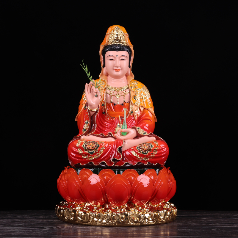 菩萨观音韩国世音坐像摆件供奉招财财保平安摆件