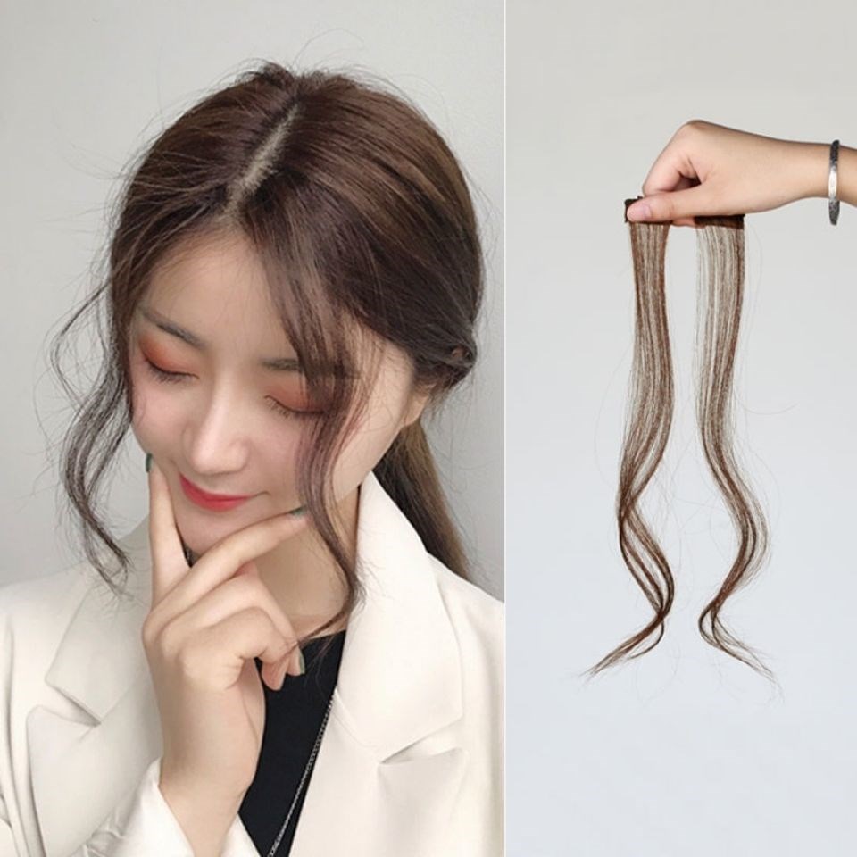 龙须刘海假发两侧修脸八字微卷无痕假刘海女刘海片