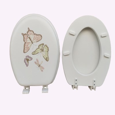家用软座马桶盖桶盖舒适座便器绣花加厚柔软适合老人孕妈女人用普通坐