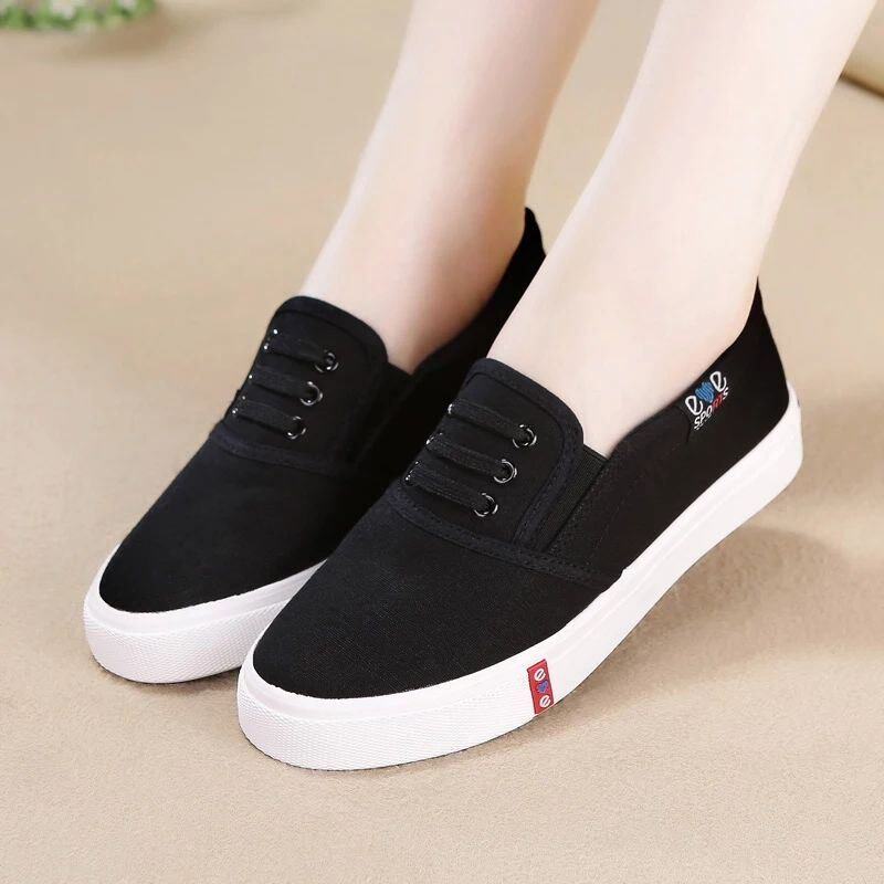 布鞋休闲平底学生春季百搭韩版帆布无鞋新款居家凉拖