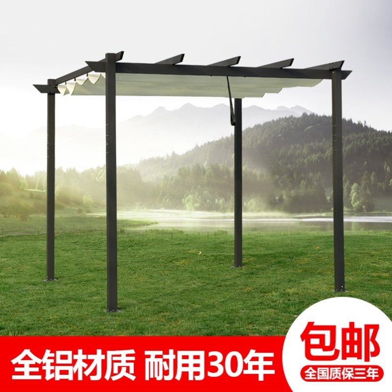 院子雨棚户外凉亭露天庭院遮阳棚楼铝合金葡萄架遮阳篷