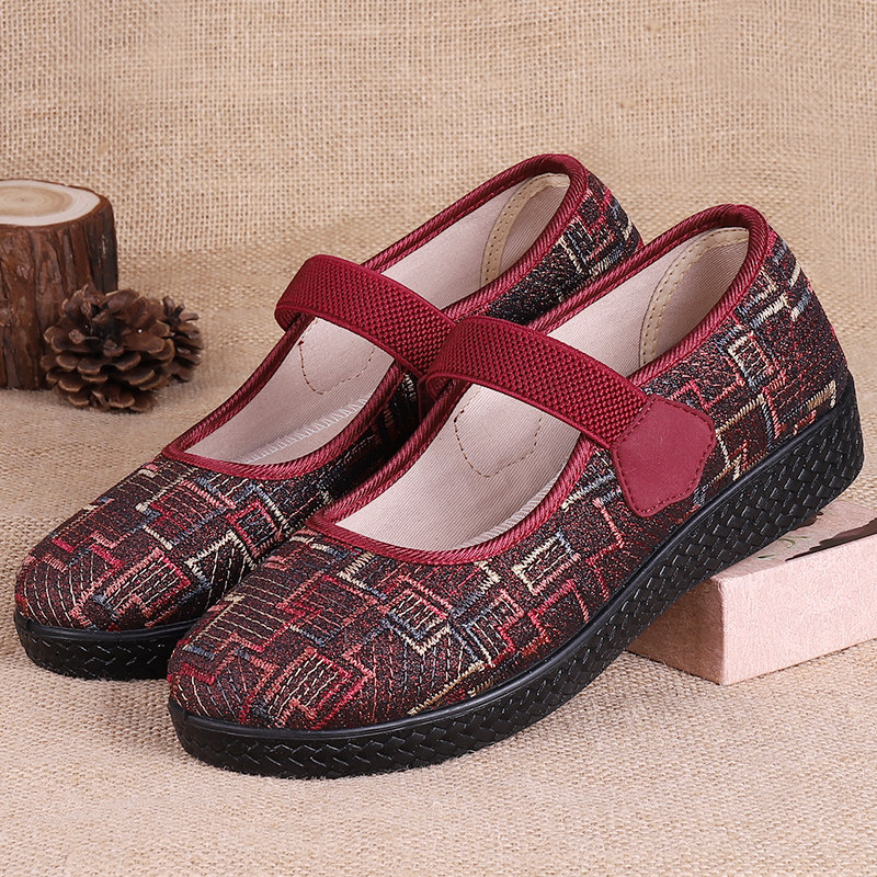 老北京布鞋春季女款旗舰店正品软底防滑妈妈老年人舒适布鞋