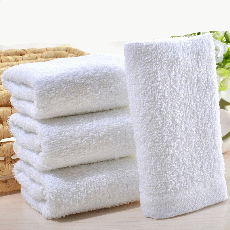 宾馆酒店纯白抹布旅游浴池成人洗浴中心用的白毛巾毛巾