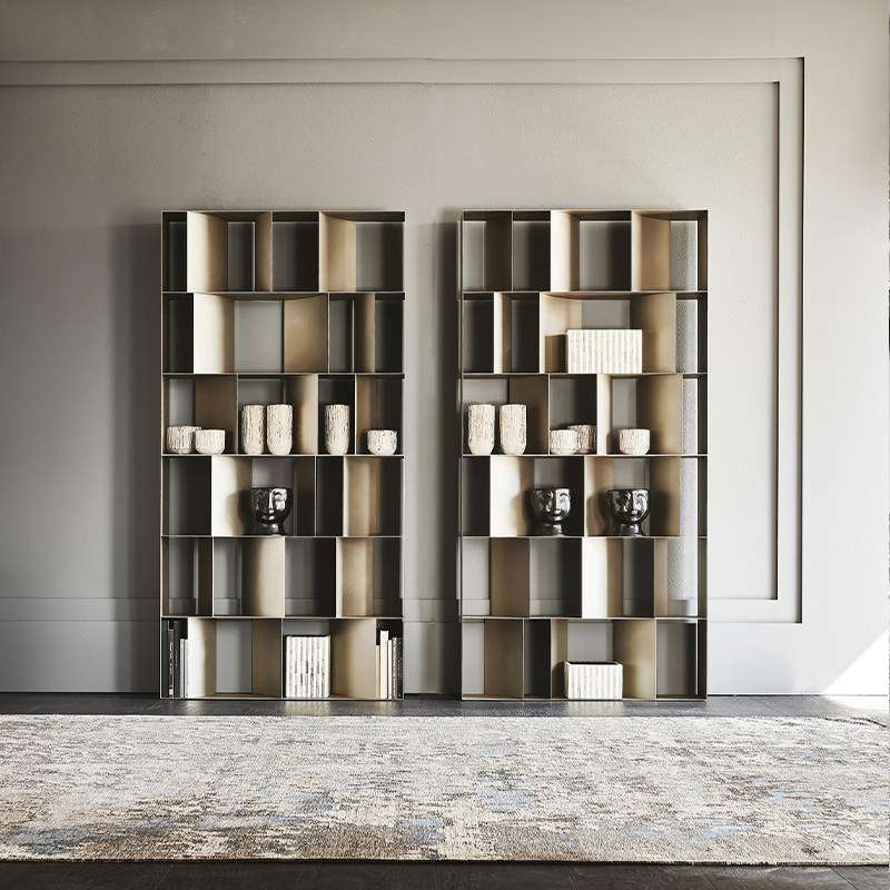 jnlezi 进口铝合金书架 nautilus金属层架意式 轻奢书柜多层置物架