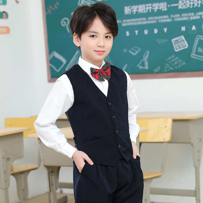 深圳小学生校服礼服男长衬衫统一秋冬长袖衬衣校服
