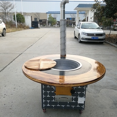 柴火农村家用可移动大锅锅台铁锅厂家直销圆桌野餐炉具