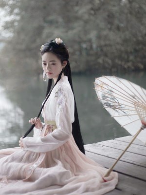 古装女齐腰襦裙改良日常仙女套装仙气飘逸学生超仙夏季浅色