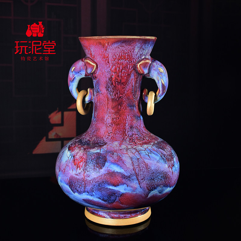 钧瓷禹州玩泥艺术馆窑变正品工艺礼品花瓶传统器型花瓶