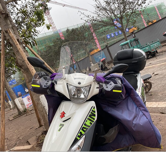 挡风玻璃铃木踏板车125uu125爵优摩托摩托车车豪风挡摩托车前挡风