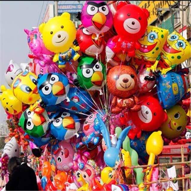 气球卡通儿童童可爱大号飘空摆地摊街加厚充气手持飘空气球