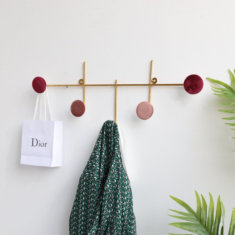 ins北欧铁艺挂钩壁挂墙壁置物架玄关进门门后墙上挂衣钩创p意衣钩