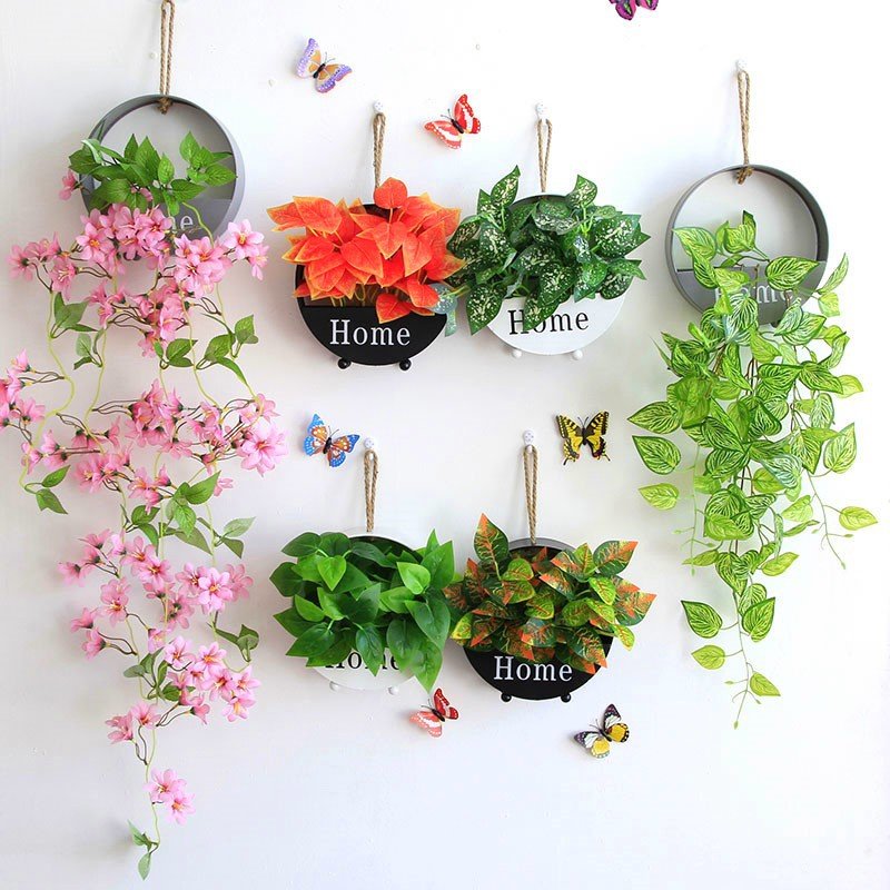 墙壁假花装饰壁挂挂花客厅卧室墙面装饰品墙上壁饰