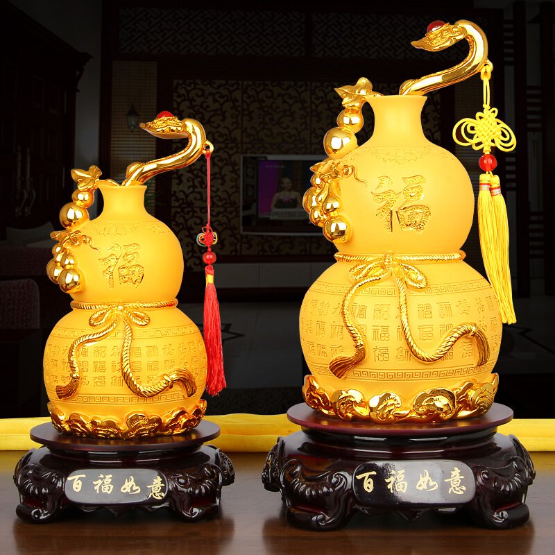 摆件乔迁办公公司福禄百福如意葫芦装饰家具摆件