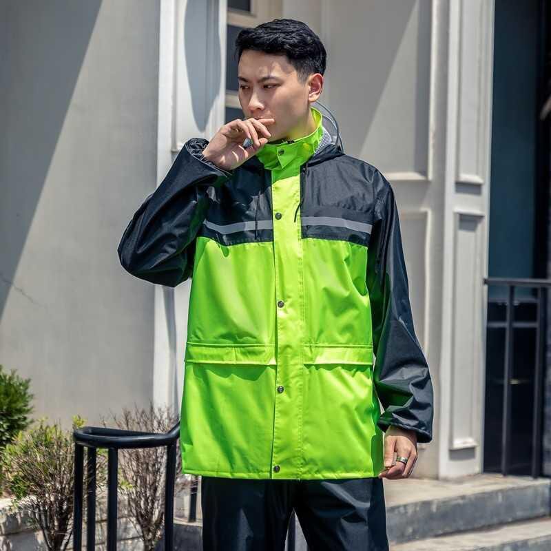 新品雨衣男外卖骑手雨天装备送快w递小哥骑行神器防e寒套装防暴雨