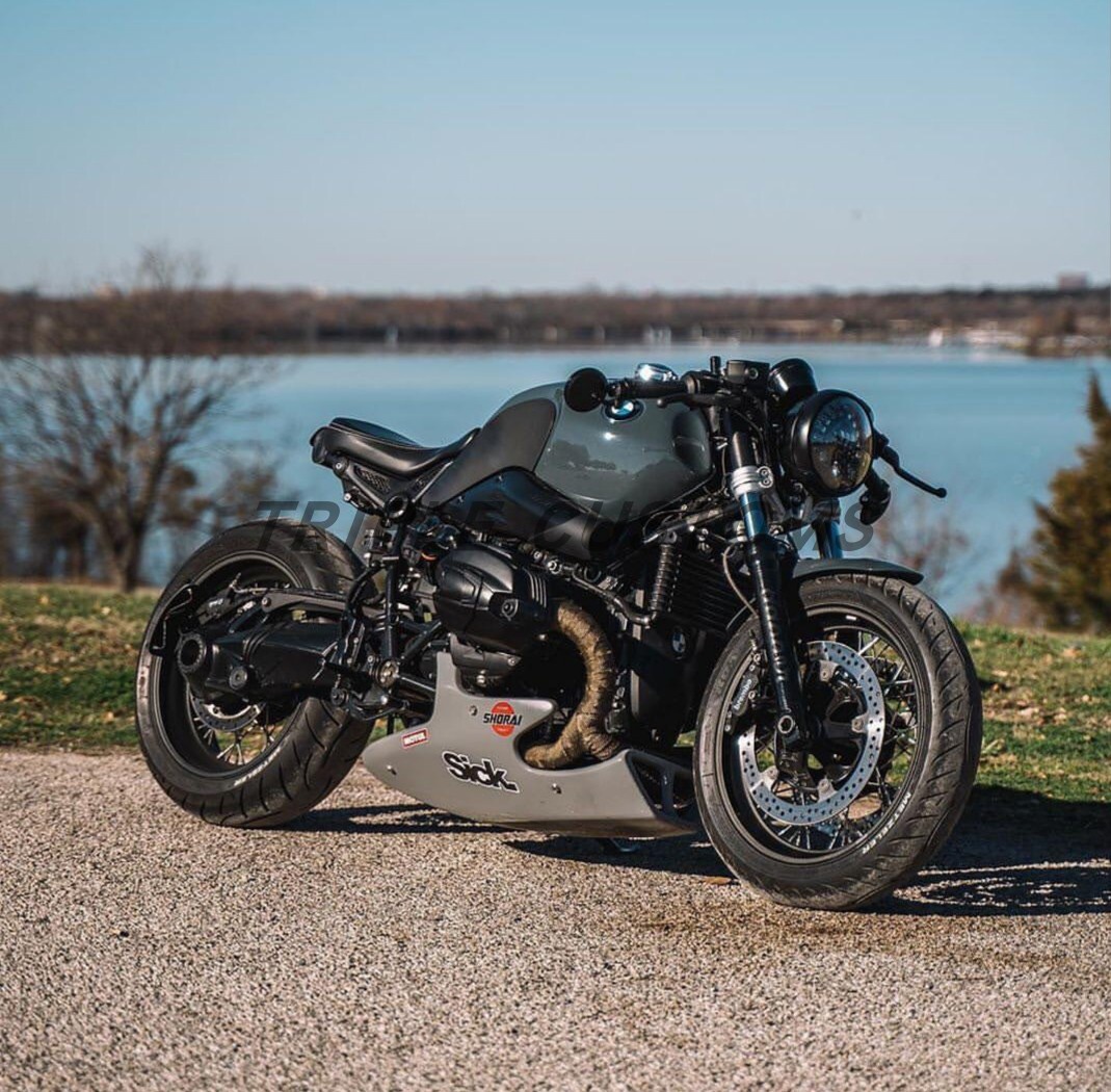 导流改装复古护板bmw现货肚兜拿铁摩托车通用摩托车导流罩