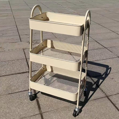 新品置物架厨房小推车移动带轮卧室床头储物美容工具车落地客厅收