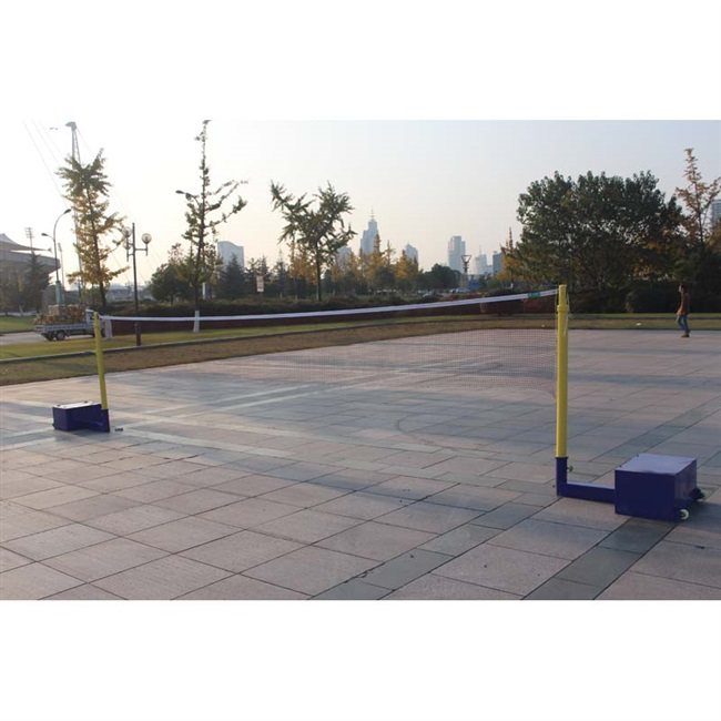 标准排球网架排球柱升降排球羽毛球网球三用柱移动式
