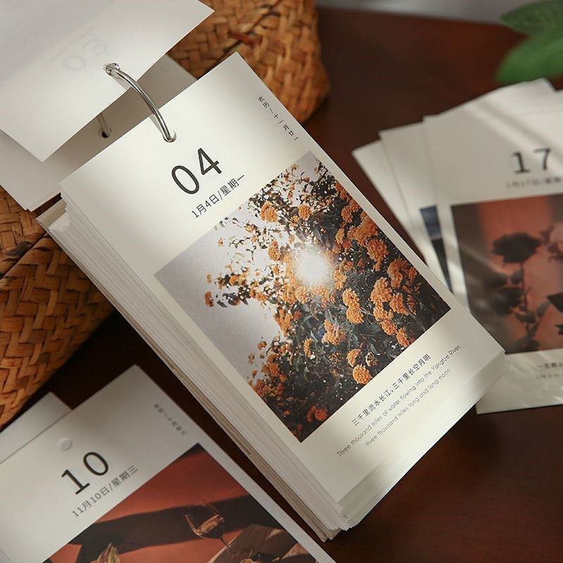 日历每天一页小日不翻篇2021年明信片台历复古古文台历