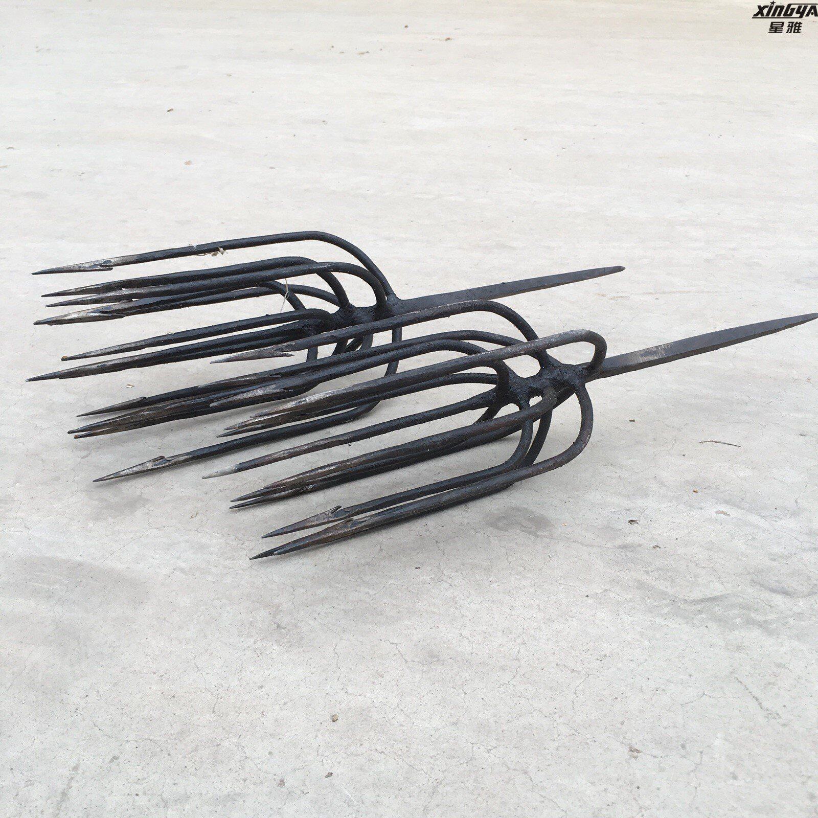 鱼叉鱼枪头老式手工锻打铁叉超硬黑鱼灯笼叉大其他垂钓用品