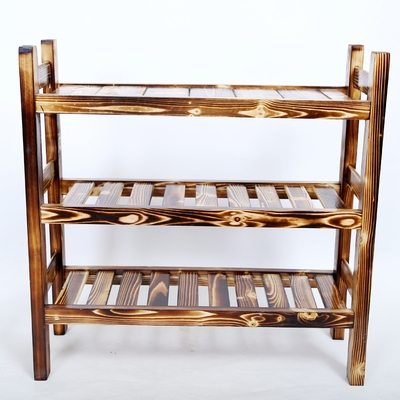 Fire Pan Shop Dish Rack Solid Wood Vegetable Shelf Carbonated Fire wood shelving Multilayer Barbecue Grill Hotel Relax shelf