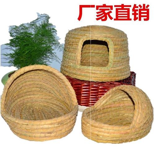 母鸡窝稻草下蛋窝特大号窝防侧翻稻草鸡窝草编u窝手工编织鸽子