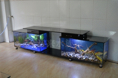 电视柜鱼缸水族箱客厅家用超白鱼缸玻璃茶几免换水双过滤生态鱼