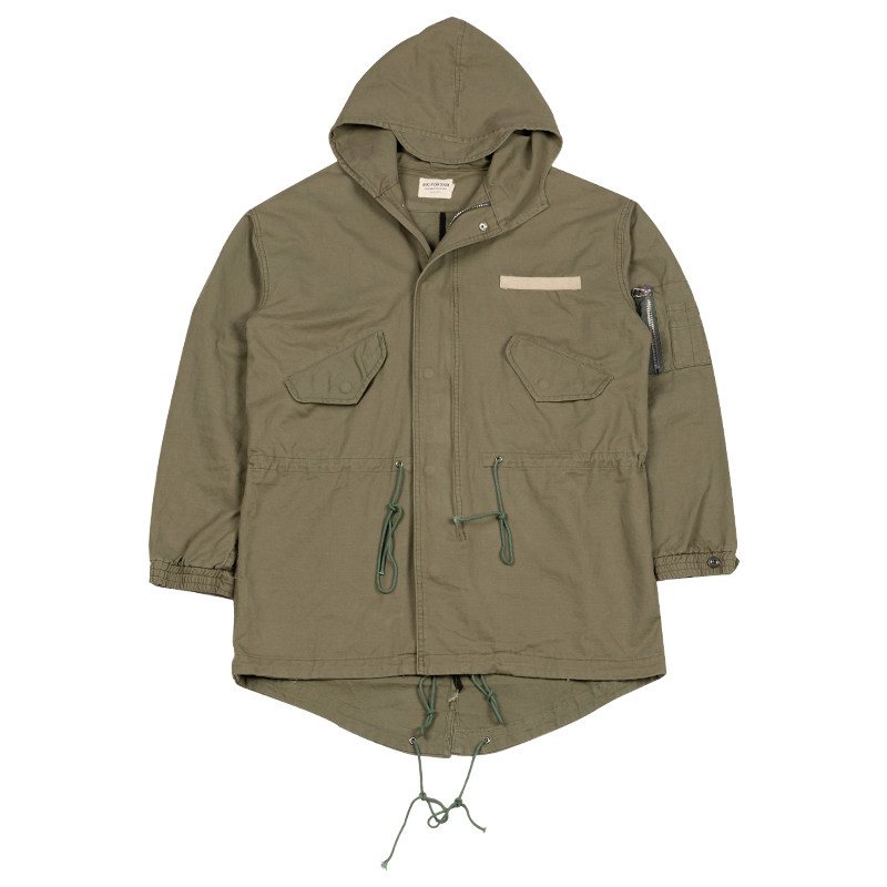 美式军版m51风衣parka派克鱼尾连帽复古外套m43军事中长款大衣