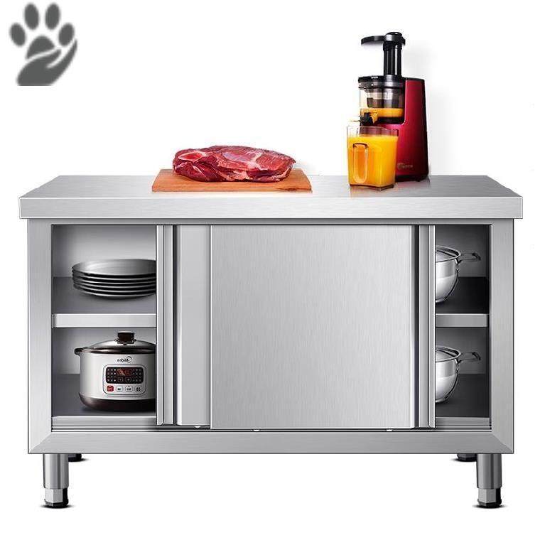 不锈钢厨房工作台正方形加工耐磨定做西式案板碗柜工作台