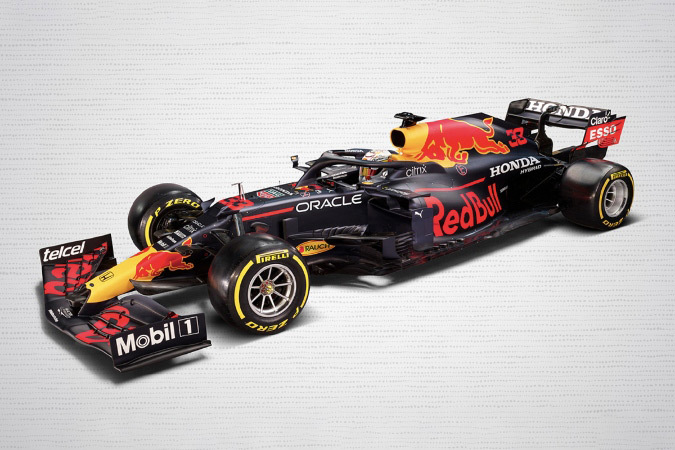 minichamps合金红牛f1赛车本田rb16b2021法国冠军火车
