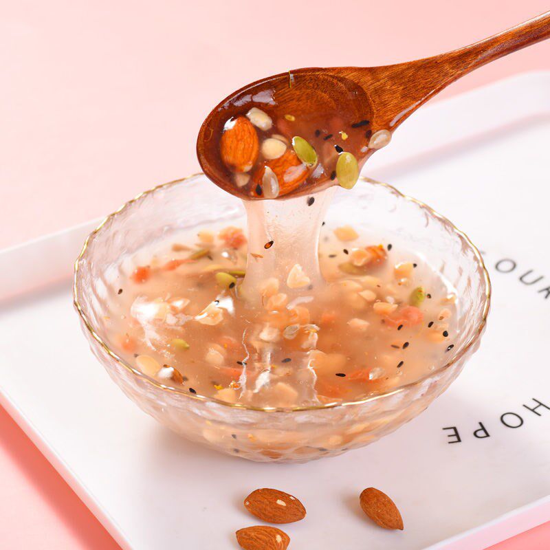 藕粉坚果藕粉羹桂花水果藕粉羹即食营养冲饮早餐粥饱腹手工莲子羹