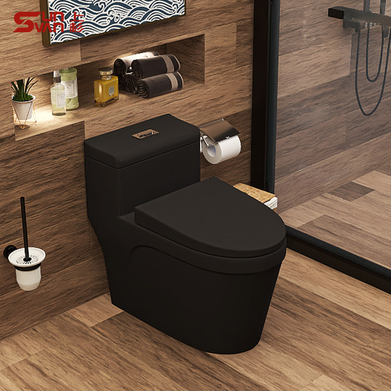 卫浴家用马桶墙排后排直冲式大冲力防臭节水普通坐便器