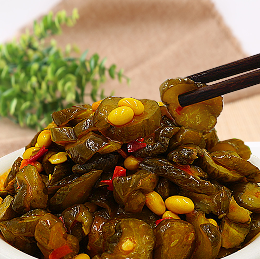 酱菜瓜丁黄瓜丁咸菜饭菜下饭瓜片黄豆黄瓜片香甜酱菜