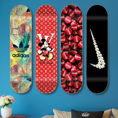 定制supreme潮牌板面时尚流行陈列广告墙壁挂件滑板