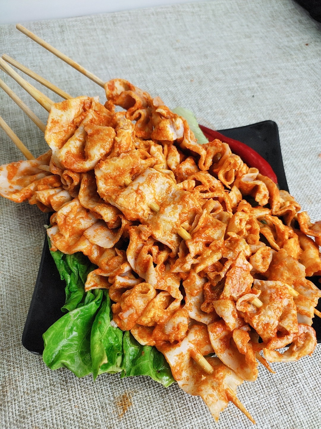 风味鸡皮奥尔良腌制烧烤铁板油炸鸡腿皮串半成品其它