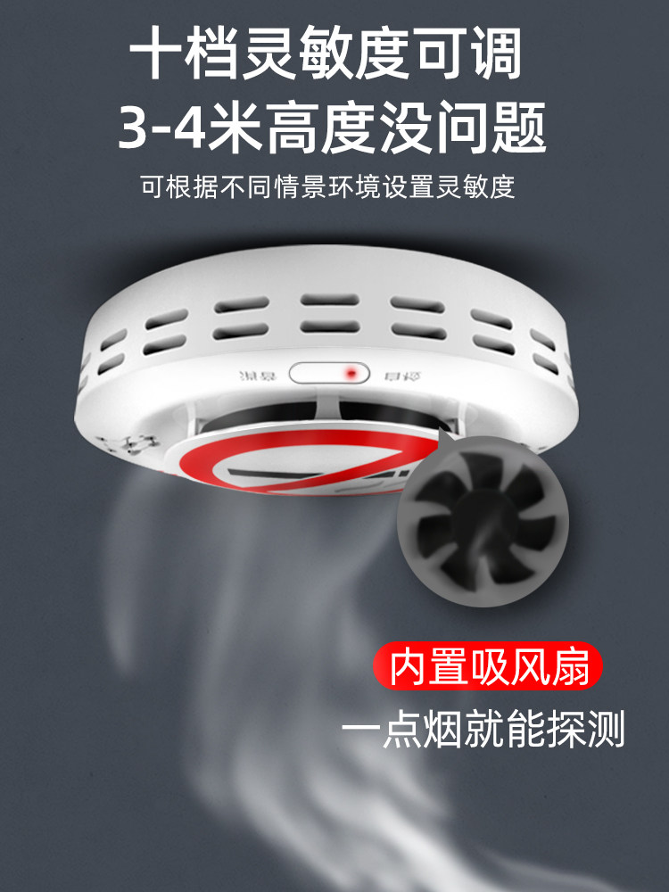 吸烟报警器控烟卫士卫生间厕所仓库抽烟探测器智能香烟烟雾报警器