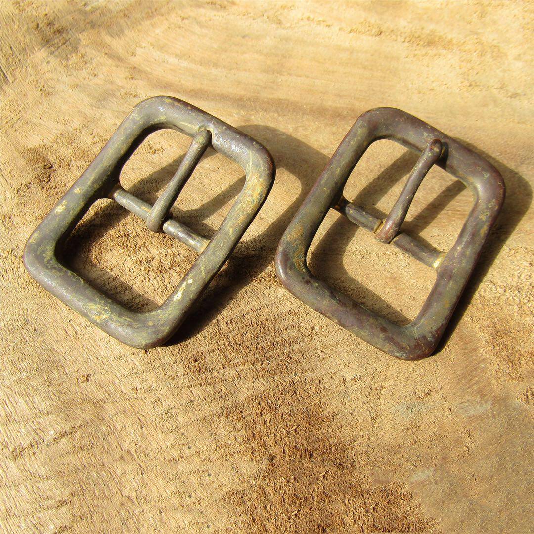 实心心纯黄铜皮带扣高档日字针腰带扣头卡子裤带皮带扣