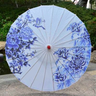 油纸纸伞杭州西湖绸伞荷花舞蹈道具吊顶装饰礼品工艺伞