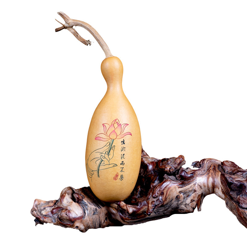 葫仙文玩瓶子蚂蚁手把手捻针刺天然墨刻雕刻葫芦