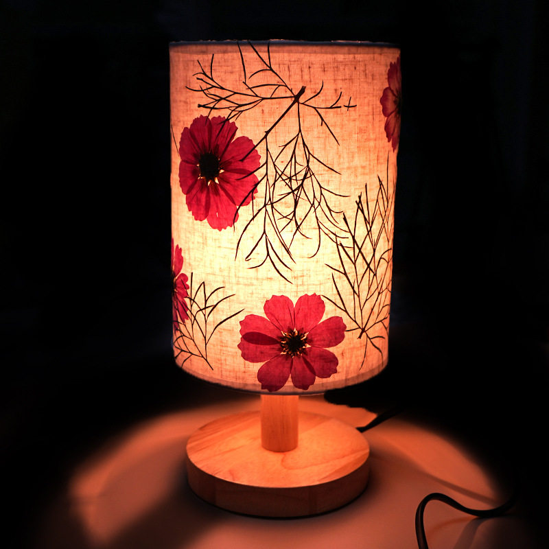 儿童diy押花台灯ins干花植物创意小夜灯男女手工创意粘贴类