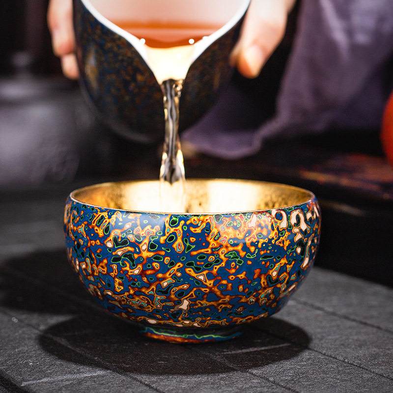 大师艺术高端国风漆器茶具手工天然大漆紫砂茶杯