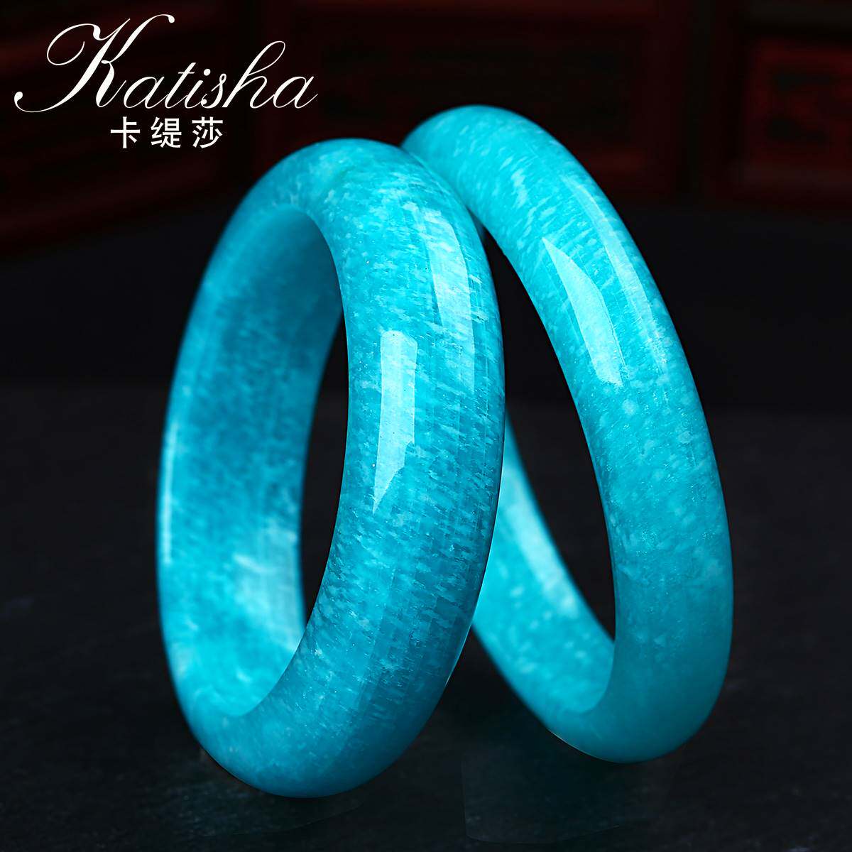 天河石手链男女女款亚马逊石手串蓝绿绿色水晶手饰手链