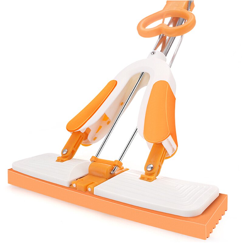 头水免棉海绵水胶拖把家用式手海棉对折拖把洗挤大号吸拖把