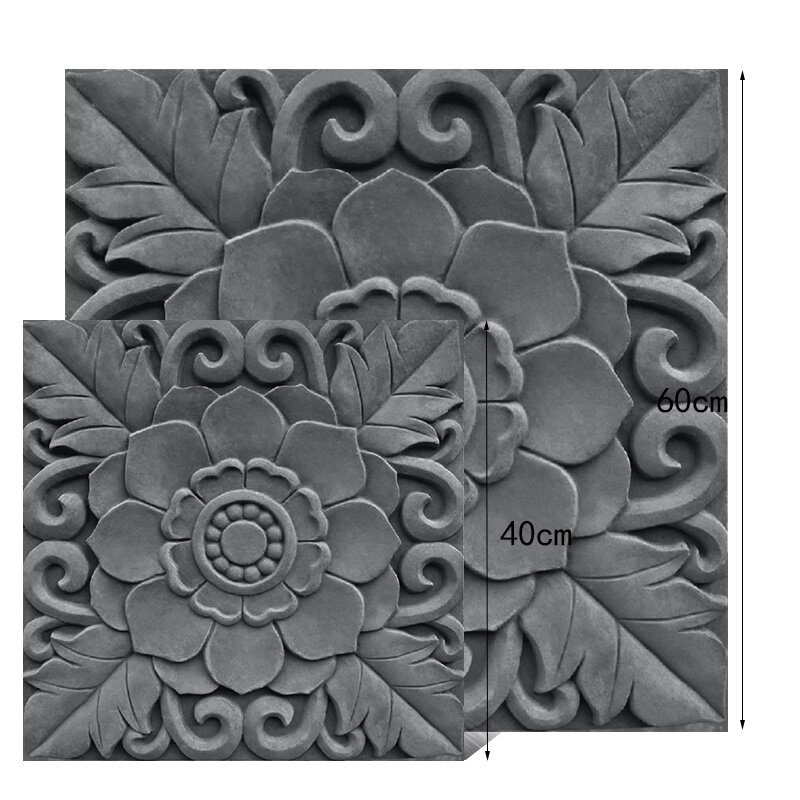 仿古莲花地砖雕花景区花纹仿古砖铺地古镇防滑砖雕