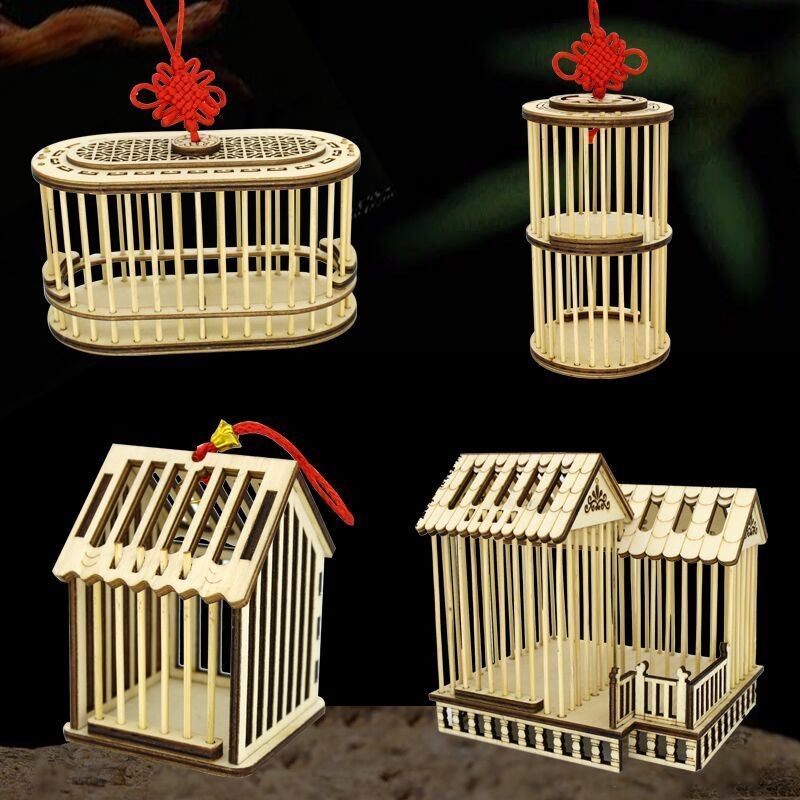 蝈蝈手工笼子竹子实木竹编竹制儿童自制经典爬虫