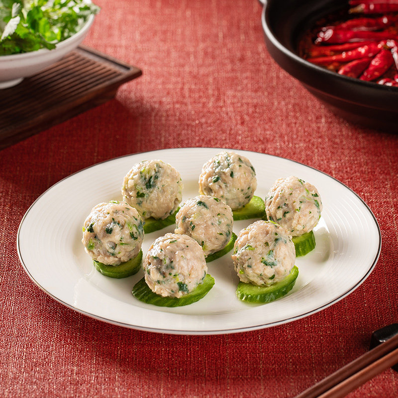 大龙燚香菜猪肉丸速冻美食