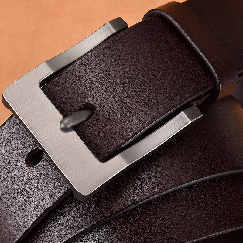 皮带带男士真皮针扣纯牛皮腰带年轻人青年牛仔裤韩版商务休闲潮流