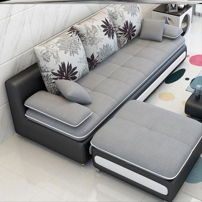 科技布北欧乳胶三人位小户型布艺沙发实用沙发组合套装多功能客厅