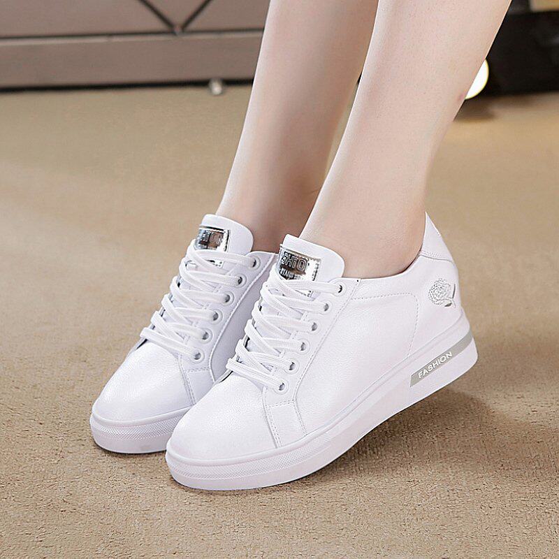 内增高板鞋春款小白鞋显瘦女装波鞋子运动内真高女人土2021年休闲